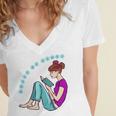 Leave Me Alone I'm Reading a Book For Bookworms Premium Tri-Blend Women's Jersey Short Sleeve Deep V-Neck Tshirt