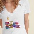 Librarian I'm Okay Book Reader Library Book Women's Jersey Short Sleeve Deep V-Neck Tshirt