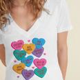 Librarian Shirt Valentines Book Worm Reading Tshirt Premium Tri-Blend Women's Jersey Short Sleeve Deep V-Neck Tshirt