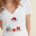 Library Crew Book Lovers Librarian Xmas Holiday Christmas Women's Jersey Short Sleeve Deep V-Neck Tshirt Library Crew Book Lovers Librarian Xmas Holiday Christmas Women's Jersey Short Sleeve Deep V-Neck Tshirt