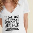 I Love You To The Bookstore And Back Women's Jersey Short Sleeve Deep V-Neck Tshirt