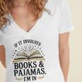 Magical Pajama And Book Lover Outfit For Readers Who Love Women's Jersey Short Sleeve Deep V-Neck Tshirt