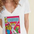 Marvel Universe Classic Dazzler Vintage Comic Book Cover Women's Jersey Short Sleeve Deep V-Neck Tshirt