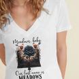 Meadows Baby Our Last Name Is Meadows Dark Romance Smut Book Women's Jersey Short Sleeve Deep V-Neck Tshirt Meadows Baby Our Last Name Is Meadows Dark Romance Smut Book Women's Jersey Short Sleeve Deep V-Neck Tshirt