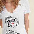 Mean Girls Burn Book Cover Art Women's Jersey Short Sleeve Deep V-Neck Tshirt
