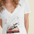 Murder Mystery And a Cup Of Tea Book Humor Women's Jersey Short Sleeve Deep V-Neck Tshirt Murder Mystery And a Cup Of Tea Book Humor Women's Jersey Short Sleeve Deep V-Neck Tshirt