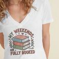 My Weekends Are Fully Booked Reading Book Lover Women's Jersey Short Sleeve Deep V-Neck Tshirt My Weekends Are Fully Booked Reading Book Lover Women's Jersey Short Sleeve Deep V-Neck Tshirt