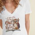 If You Need Me Owl Be Reading Book Lover Students Women's Jersey Short Sleeve Deep V-Neck Tshirt