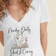 Nerdy Dirty Inked & Curvy ShirtSmutty Book TeesSmut Reader Women's Jersey Short Sleeve Deep V-Neck Tshirt