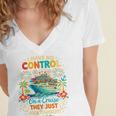 I Have No Control On A Cruise They Book Themselves Vacation Women's Jersey Short Sleeve Deep V-Neck Tshirt I Have No Control On A Cruise They Book Themselves Vacation Women's Jersey Short Sleeve Deep V-Neck Tshirt