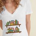 I Have NO Shelf Control Book Lover Women's Jersey Short Sleeve Deep V-Neck Tshirt I Have NO Shelf Control Book Lover Women's Jersey Short Sleeve Deep V-Neck Tshirt