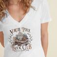 North Pole Book-Club Hot Cocoa Served Daily Christmas Book Women's Jersey Short Sleeve Deep V-Neck Tshirt North Pole Book-Club Hot Cocoa Served Daily Christmas Book Women's Jersey Short Sleeve Deep V-Neck Tshirt