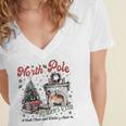 North Pole Book Club Book Lover Bookish Bookworm Christmas Women's Jersey Short Sleeve Deep V-Neck Tshirt North Pole Book Club Book Lover Bookish Bookworm Christmas Women's Jersey Short Sleeve Deep V-Neck Tshirt