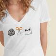 Nothing Beats Reading Bookworm Librarian Book Nerd Women's Jersey Short Sleeve Deep V-Neck Tshirt