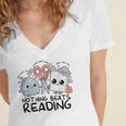 Nothing Beats Reading Rock Paper Scissors Book Lover Teacher Women's Jersey Short Sleeve Deep V-Neck Tshirt Nothing Beats Reading Rock Paper Scissors Book Lover Teacher Women's Jersey Short Sleeve Deep V-Neck Tshirt