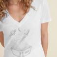 Novelty Universe Books Galaxy Adventure Drawing Women Men Women's Jersey Short Sleeve Deep V-Neck Tshirt