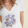 Octopus Book Reader Women's Jersey Short Sleeve Deep V-Neck Tshirt Octopus Book Reader Women's Jersey Short Sleeve Deep V-Neck Tshirt