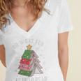 Oh What Fun It Is To Read Book Christmas Tree Premium Tri-Blend Women's Jersey Short Sleeve Deep V-Neck Tshirt
