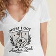 OOPS I GOT Another Book Design Women's Jersey Short Sleeve Deep V-Neck Tshirt
