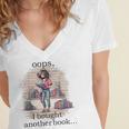 Oops I Bought Another Book Book Woman Sarcastic Women's Jersey Short Sleeve Deep V-Neck Tshirt