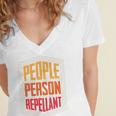 People Person Repellant Introvert Premium Women's Jersey Short Sleeve Deep V-Neck Tshirt People Person Repellant Introvert Premium Women's Jersey Short Sleeve Deep V-Neck Tshirt