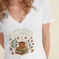 Plants Books And Coffee Nature Leaves Reading Book Lover Premium Tri-Blend Women's Jersey Short Sleeve Deep V-Neck Tshirt Plants Books And Coffee Nature Leaves Reading Book Lover Premium Tri-Blend Women's Jersey Short Sleeve Deep V-Neck Tshirt
