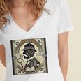 Poirot Mystery Books Vintage Detective Premium Tri-Blend Women's Jersey Short Sleeve Deep V-Neck Tshirt