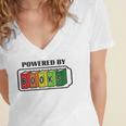 Powered By Books Bookworm Librarian Reading Women's Jersey Short Sleeve Deep V-Neck Tshirt