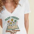 Pregnancy Announcement Book Lover Reveal Pregnant Women's Jersey Short Sleeve Deep V-Neck Tshirt Pregnancy Announcement Book Lover Reveal Pregnant Women's Jersey Short Sleeve Deep V-Neck Tshirt