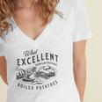 Pride And Prejudice Books What Excellent Boiled Potatoes Women's Jersey Short Sleeve Deep V-Neck Tshirt