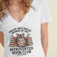 Proud Introverted Book Club Anti Social Reader Pet Cat Women's Jersey Short Sleeve Deep V-Neck Tshirt Proud Introverted Book Club Anti Social Reader Pet Cat Women's Jersey Short Sleeve Deep V-Neck Tshirt