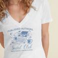 Published Authors Social Club Women Vintage Poet Book Writer Women's Jersey Short Sleeve Deep V-Neck Tshirt Published Authors Social Club Women Vintage Poet Book Writer Women's Jersey Short Sleeve Deep V-Neck Tshirt