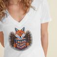 I Read Banned Books Sly Fox Reading Books Women's Jersey Short Sleeve Deep V-Neck Tshirt