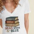 Read Blue Liberty Books July 4th Independence Women's Jersey Short Sleeve Deep V-Neck Tshirt Read Blue Liberty Books July 4th Independence Women's Jersey Short Sleeve Deep V-Neck Tshirt