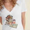 Read Books Drink Coffee For Women Women's Jersey Short Sleeve Deep V-Neck Tshirt