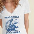 Read Books Stay Weird Women's Jersey Short Sleeve Deep V-Neck Tshirt