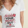 Read Your Heart Out Love Book Valentine Teacher Bookworm Women's Jersey Short Sleeve Deep V-Neck Tshirt Read Your Heart Out Love Book Valentine Teacher Bookworm Women's Jersey Short Sleeve Deep V-Neck Tshirt