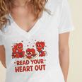 Read Your Heart Out Valentine Teacher Bookworm Lover Women's Jersey Short Sleeve Deep V-Neck Tshirt Read Your Heart Out Valentine Teacher Bookworm Lover Women's Jersey Short Sleeve Deep V-Neck Tshirt
