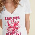 Read Your Heart Out Valentines Day Book Lover Bookish Teach Women's Jersey Short Sleeve Deep V-Neck Tshirt Read Your Heart Out Valentines Day Book Lover Bookish Teach Women's Jersey Short Sleeve Deep V-Neck Tshirt