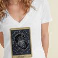The Reader Tarot Card Mystic Dragon Book Magic Women's Jersey Short Sleeve Deep V-Neck Tshirt