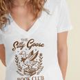 Reading Book Lover Bookish Librarian Silly Goose Book Club Women's Jersey Short Sleeve Deep V-Neck Tshirt Reading Book Lover Bookish Librarian Silly Goose Book Club Women's Jersey Short Sleeve Deep V-Neck Tshirt