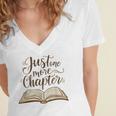 Reading Book Lover Club Librarian Just One More Chapter Women's Jersey Short Sleeve Deep V-Neck Tshirt Reading Book Lover Club Librarian Just One More Chapter Women's Jersey Short Sleeve Deep V-Neck Tshirt