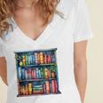 Reading And Bookcase Magic Book Premium Women's Jersey Short Sleeve Deep V-Neck Tshirt