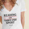 Reading Is My Favorite Sport Book Lover Saying Quote Women's Jersey Short Sleeve Deep V-Neck Tshirt Reading Is My Favorite Sport Book Lover Saying Quote Women's Jersey Short Sleeve Deep V-Neck Tshirt
