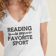 Reading Is My Favorite Sport Bookish Book-Club Bookworm Women's Jersey Short Sleeve Deep V-Neck Tshirt Reading Is My Favorite Sport Bookish Book-Club Bookworm Women's Jersey Short Sleeve Deep V-Neck Tshirt