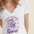 Reading Is My Favorite Sport Saying Quote Book Lovers Women's Jersey Short Sleeve Deep V-Neck Tshirt Reading Is My Favorite Sport Saying Quote Book Lovers Women's Jersey Short Sleeve Deep V-Neck Tshirt