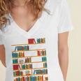 Reading Shirt There Is No Such Thing As Too Many Books Women's Jersey Short Sleeve Deep V-Neck Tshirt