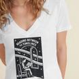 Reading Between The Timelines Time Travel Books Women's Jersey Short Sleeve Deep V-Neck Tshirt