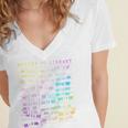 Return To Library Card Book Due Date Bookish Rainbow Reading Women's Jersey Short Sleeve Deep V-Neck Tshirt