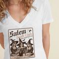 Salem Book Club Bookish Halloween Retro Salem Witch Book Women's Jersey Short Sleeve Deep V-Neck Tshirt Salem Book Club Bookish Halloween Retro Salem Witch Book Women's Jersey Short Sleeve Deep V-Neck Tshirt